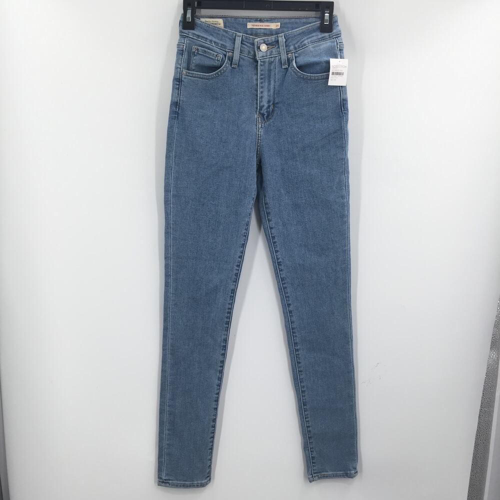 Levi's Strauss 721 High Rise Skinny Jeans Zip Fly Medium Wash Blue Size 25